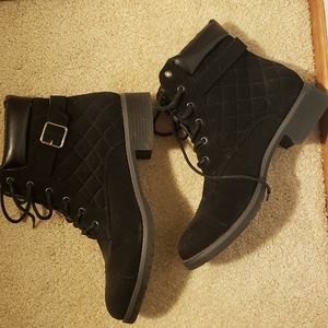 Adriana Black Suade Ankle Boots!